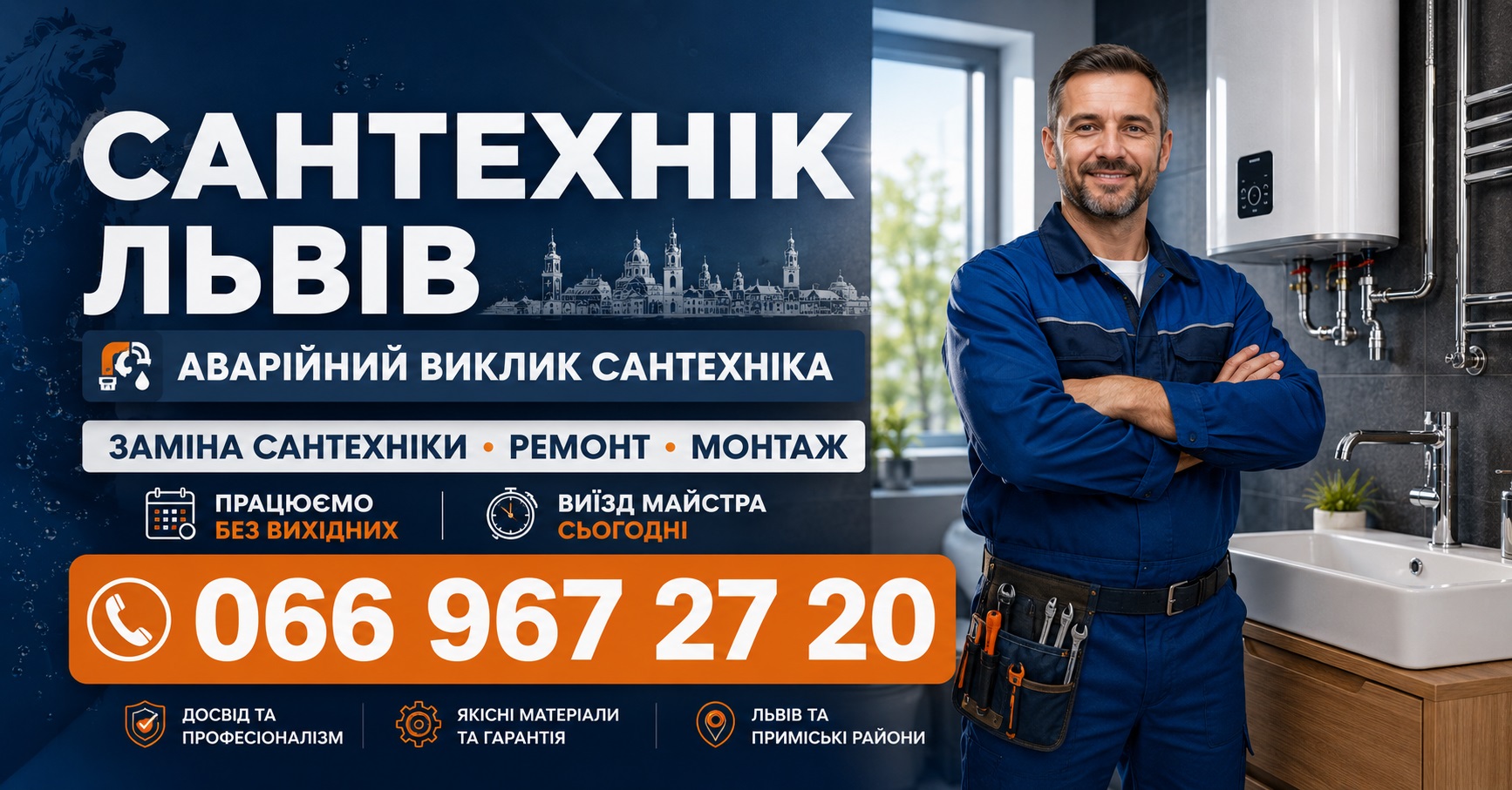 Встановлення умивальника з сифоном – професійне обслуговування, зручне замовлення 066 967 27 20